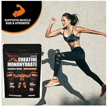 Amazon.com: AlphaEnergy Creatine Monohydrate Powder - Micronized Creatine  Monohydrate - Creatine Micronized Powder -Unflavored- 5g (5000mg) of  Creatine Powder per Serving, Gluten Free (250 Grams - 8.8 oz) : Health &  Household