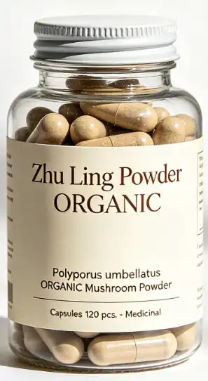 Zhu Ling Powder ORGANIC - Polyporus umbellatus ORGANIC Mushroom Powder Capsules 120 pcs. - Medicinal Zhu Ling Powder ORGANIC - Polyporus umbellatus ORGANIC Mushroom Powder Capsules 120 pcs. - Medicinal