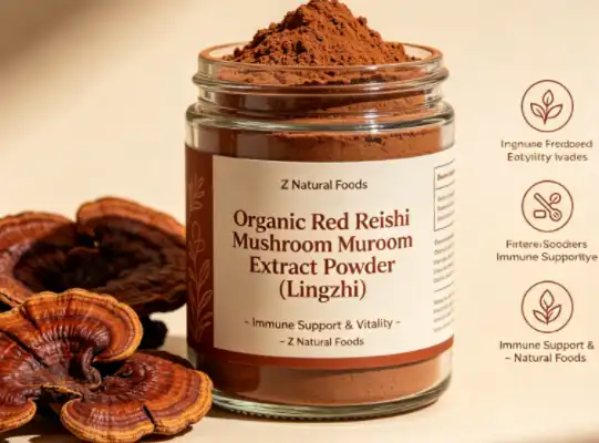 Organic Red Reishi Mushroom Extract Powder (Lingzhi) - Immune Support & Vitality – Z Natural Foods Organic Red Reishi Mushroom Extract Powder (Lingzhi) - Immune Support & Vitality – Z Natural Foods