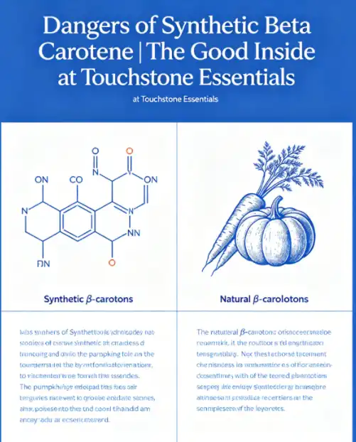 Dangers of Synthetic Beta Carotene | The Good Inside at Touchstone Essentials Dangers of Synthetic Beta Carotene | The Good Inside at Touchstone Essentials