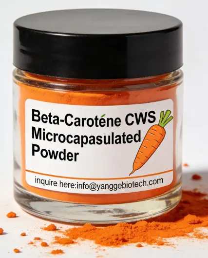 Beta carotene microencapsulated powder cws supplier Yangge Biotech Beta carotene microencapsulated powder cws supplier Yangge Biotech