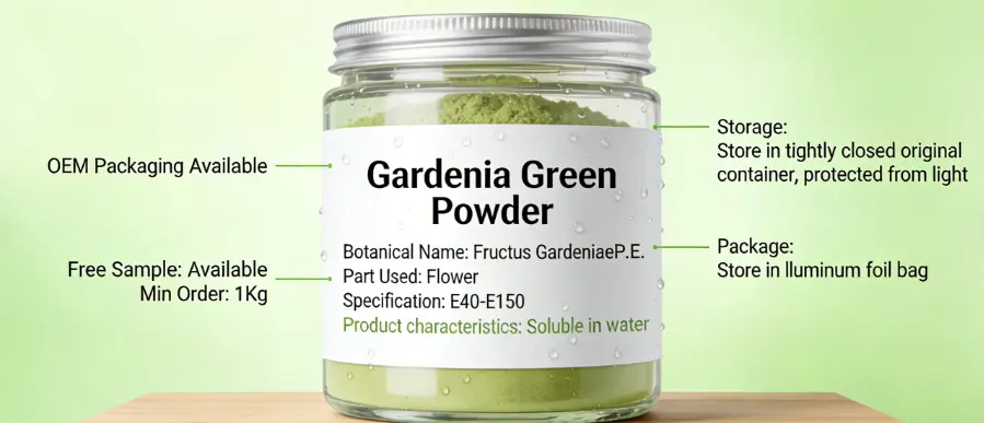 Gardenia Green Powder supplier Yangge Biotech Gardenia Green Powder supplier Yangge Biotech