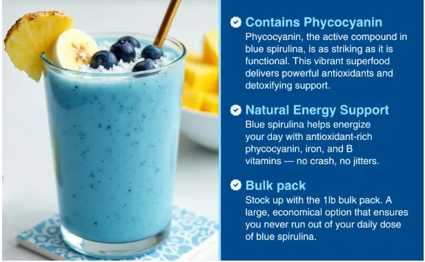 Amazon.com: Naturejam Organic Blue Spirulina Powder 1 Pound Bulk-Premium Culinary Grade for Smoothies : Health & Household Amazon.com: Naturejam Organic Blue Spirulina Powder 1 Pound Bulk-Premium Culinary Grade for Smoothies : Health & Household