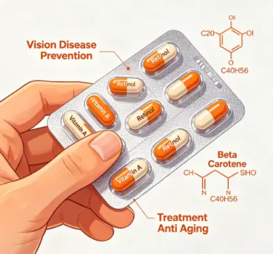 Vitamin A With Chemical Formula Retinol Beta Carotene Vision Disease Prevention And Treatment Anti Aging Complex Pillshand With Blister Pack Stock Illustration - Download Image Now - iStock Vitamin A With Chemical Formula Retinol Beta Carotene Vision Disease Prevention And Treatment Anti Aging Complex Pillshand With Blister Pack Stock Illustration - Download Image Now - iStock