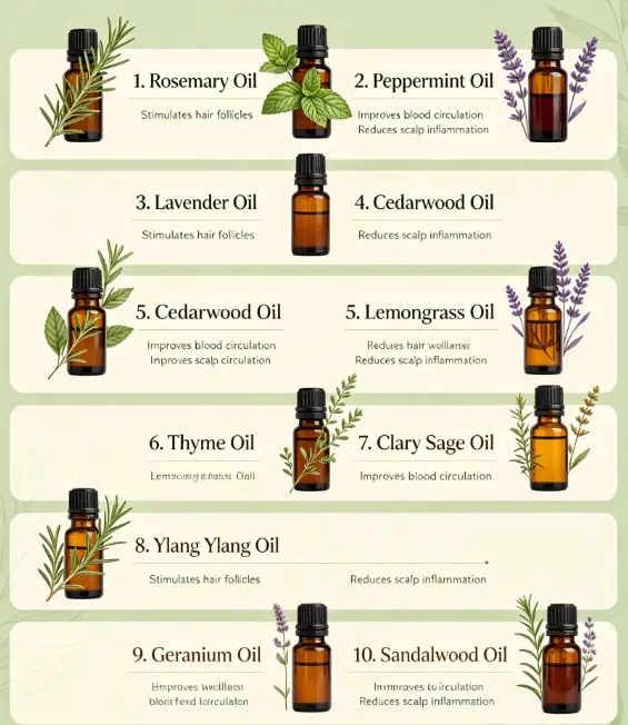 10 Essential Oils Proven to Enhance Hair Growth and Health