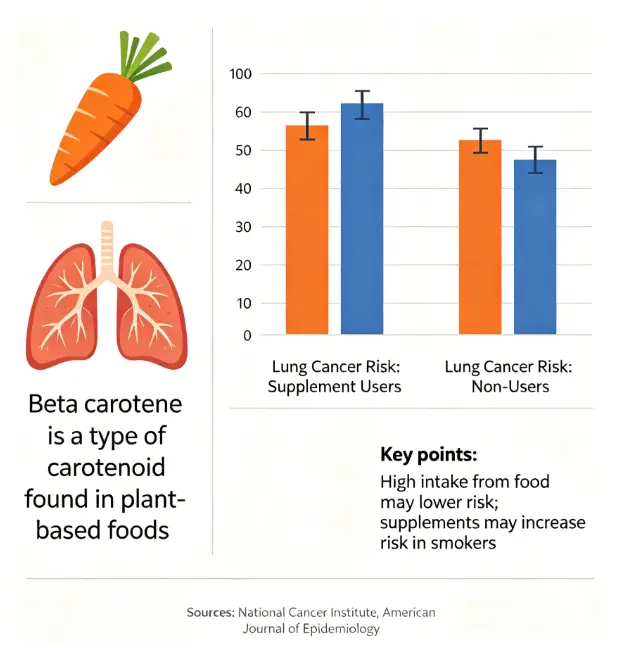 Beta carotene and lung cancer risk: What to know