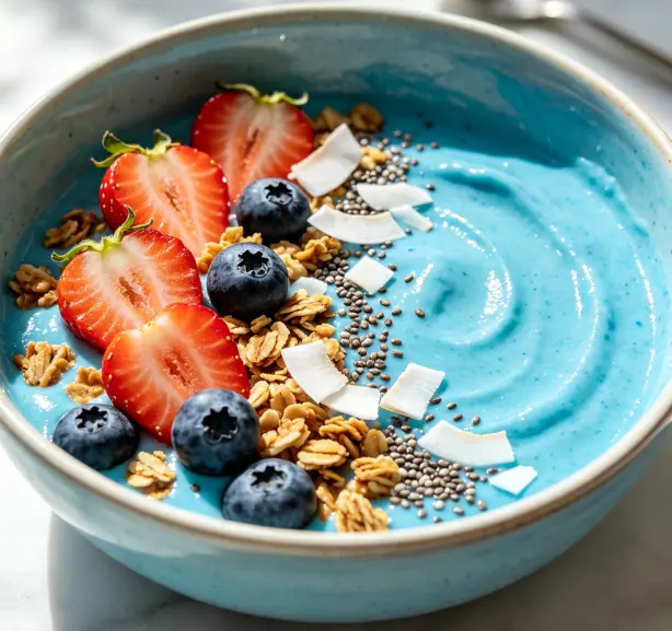 Mermaid Blue Smoothie Bowl Recipe with Spirulina Mermaid Blue Smoothie Bowl Recipe with Spirulina