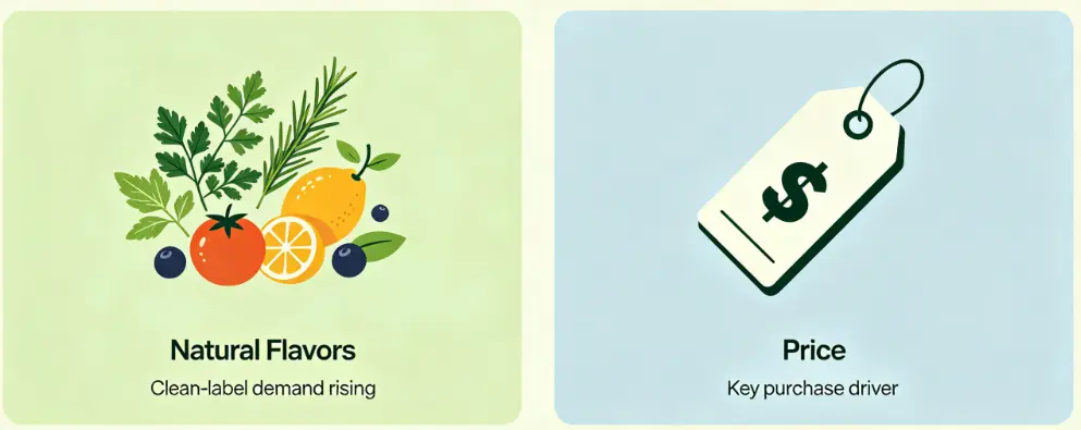 Clean-label trends boost natural flavors, but price remains key purchase  driver