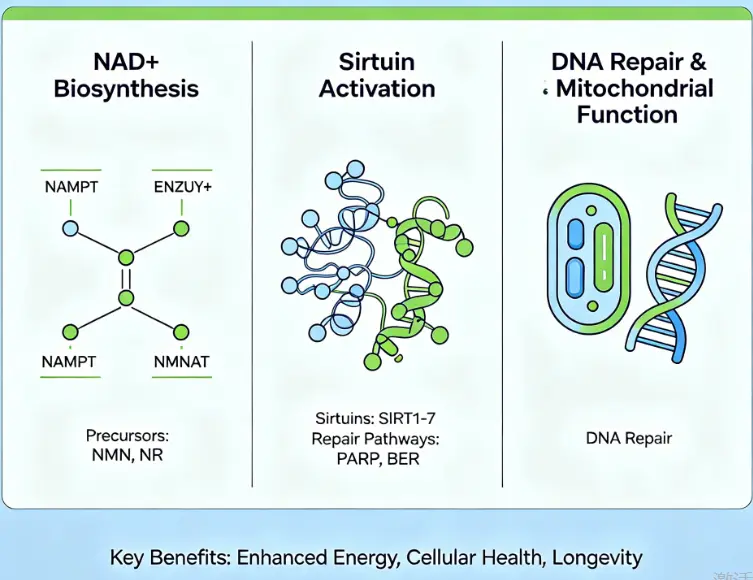 The NAD+ stack, optimized: A multi-target strategy to support healthy aging