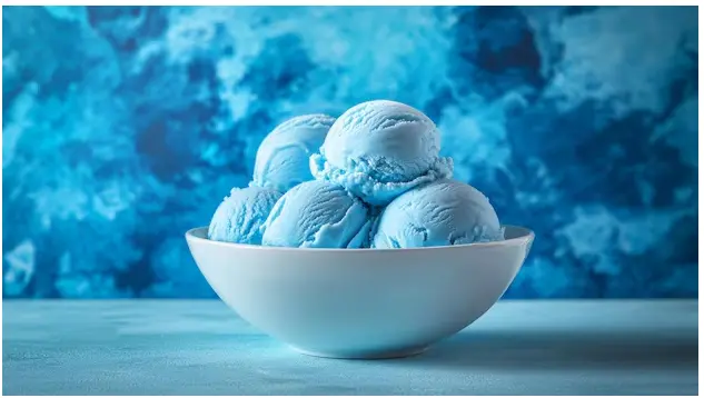Bowl of blue ice cream scoops on blue background dessert and refreshment concept | Premium AI-generated image Bowl of blue ice cream scoops on blue background dessert and refreshment concept | Premium AI-generated image