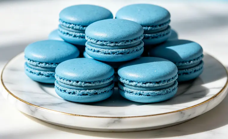 Free Blue macaron treats Image | Download at StockCake
