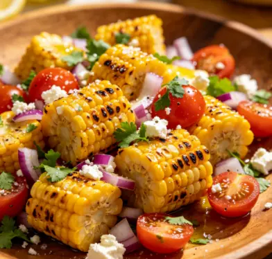 Grilled corn salad