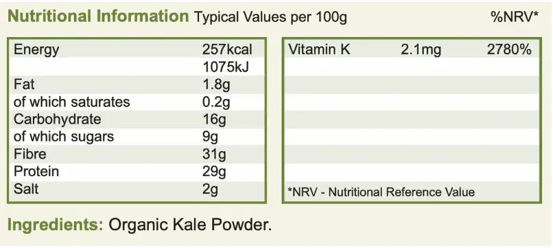 Pure Organic Kale Powder I High in Dietary Fiber For Digestive Health - Golden Greens Organic Ltd Pure Organic Kale Powder I High in Dietary Fiber For Digestive Health - Golden Greens Organic Ltd