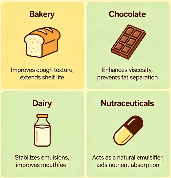 Soy Lecithin Powder Food Grade Uses