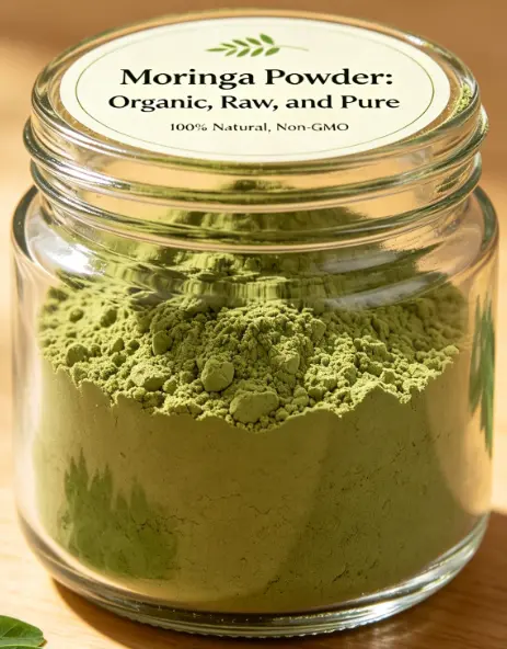 Polvere di Moringa: biologica, cruda e pura   