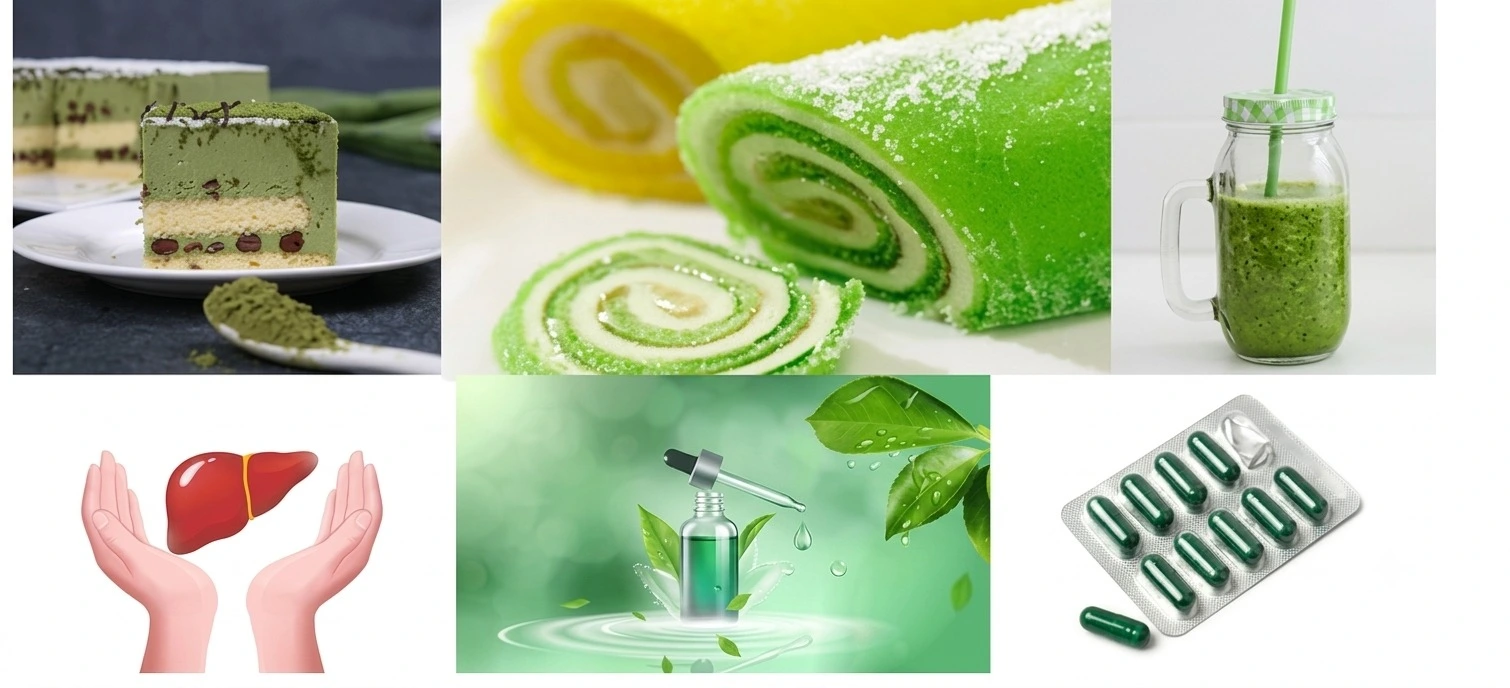 95% Chlorophyll Powder application 95% Chlorophyll Powder application