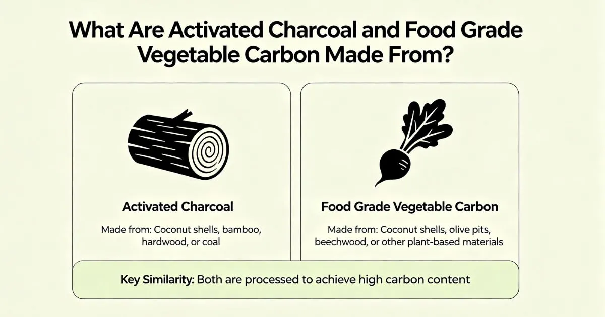 vegetable carbon made from