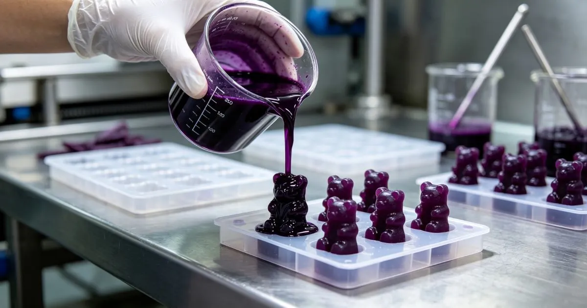 How stable is black carrot extract in gummy bear production