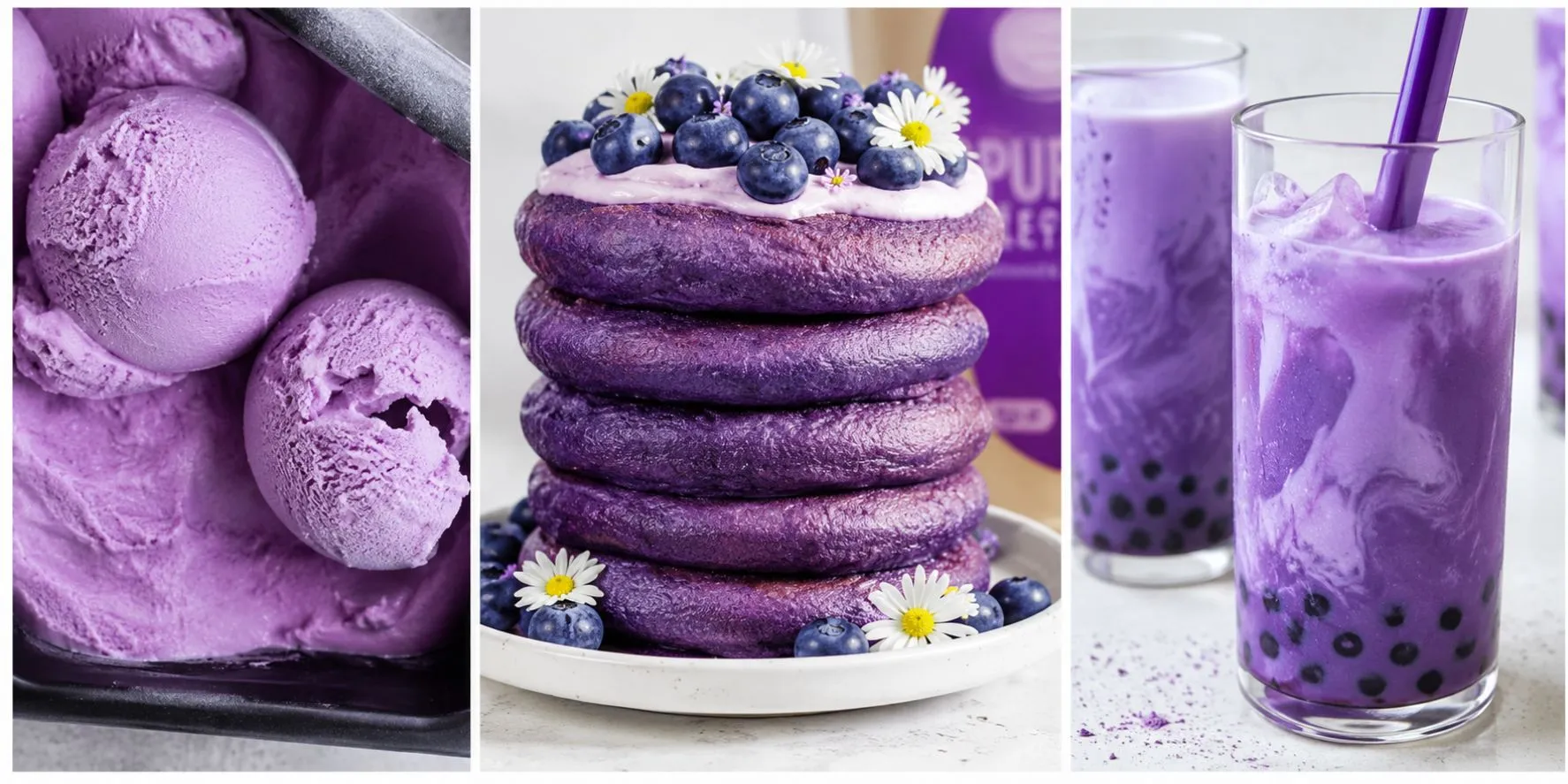 Purple potato powder application